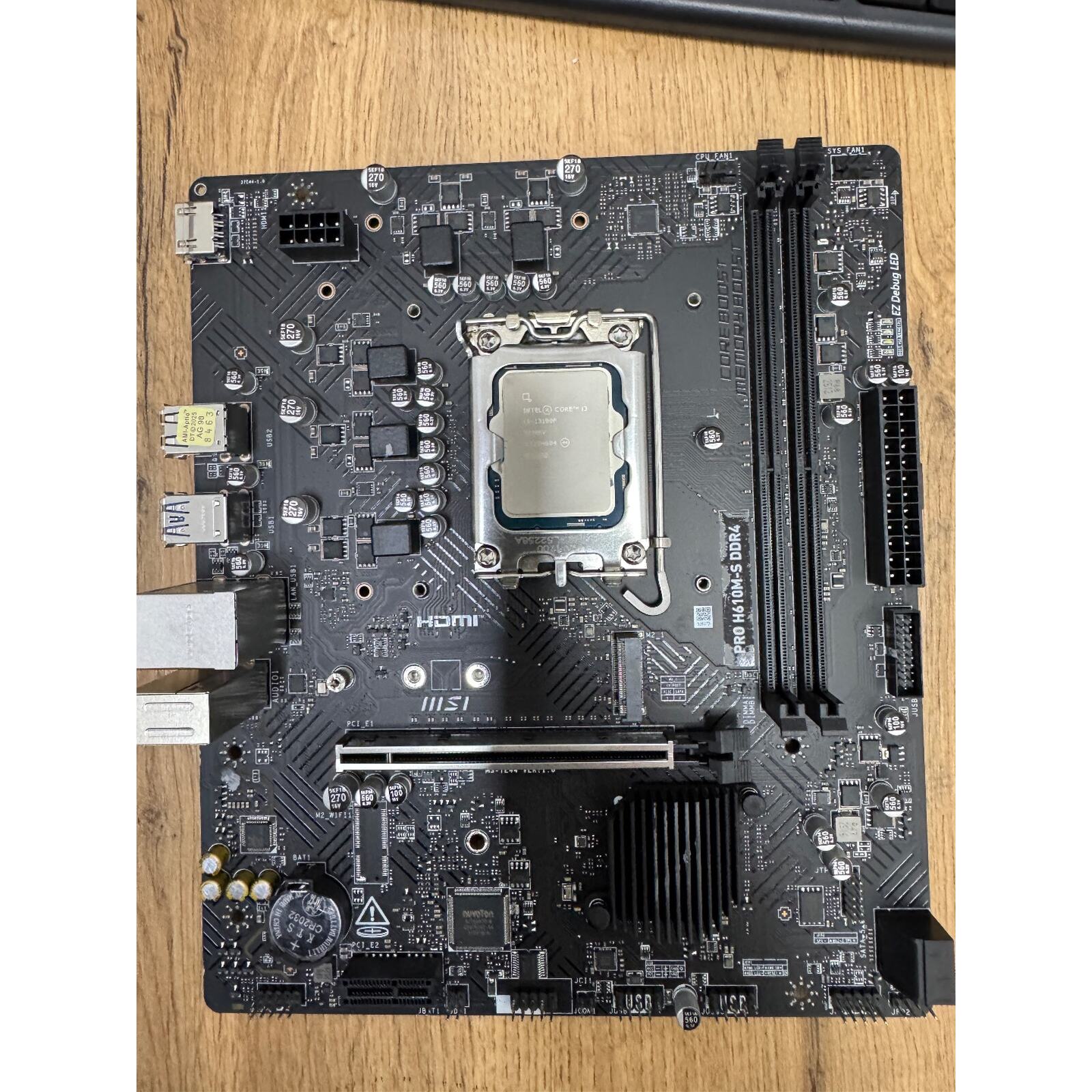 Материнская плата MSI PRO H610M-S DDR4 с процессором Intel C — фото 1